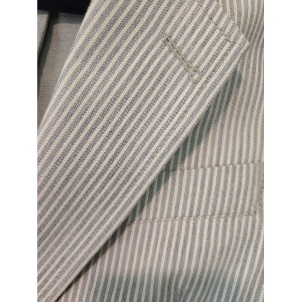 Armani Exchange Light Grey Striped Suit Jacket - Picture 2 of 8
